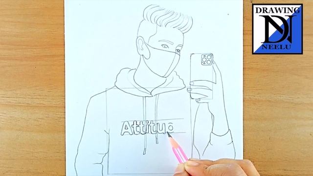 How to draw Attitude boy taking a selfie || Pencil sketch for beginner || Easy drawing || Drawing смотреть онлайн