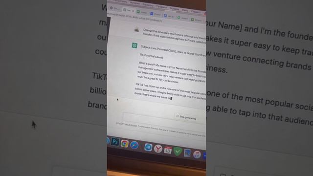 как написать холодное письмо клиенту с помощью Chatgpt