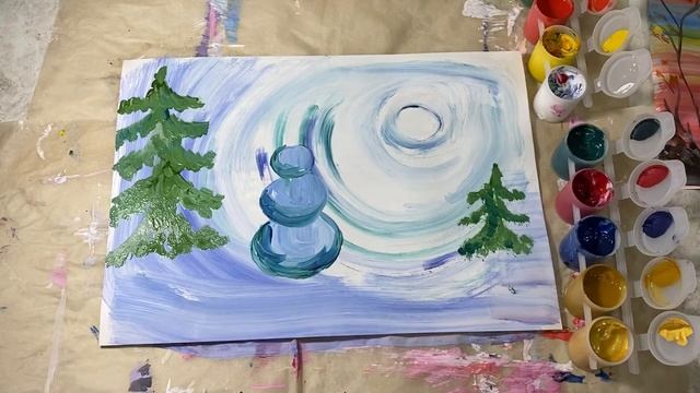 Правополушарное рисование. Уроки рисования. Снеговик ⛄️ смотреть онлайн