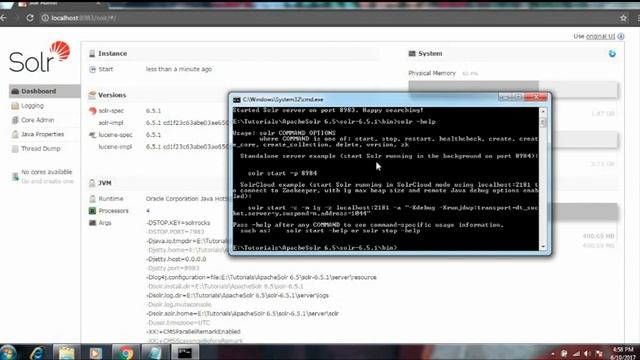 Apache Solr 6 Installation, Starting, Stopping смотреть онлайн