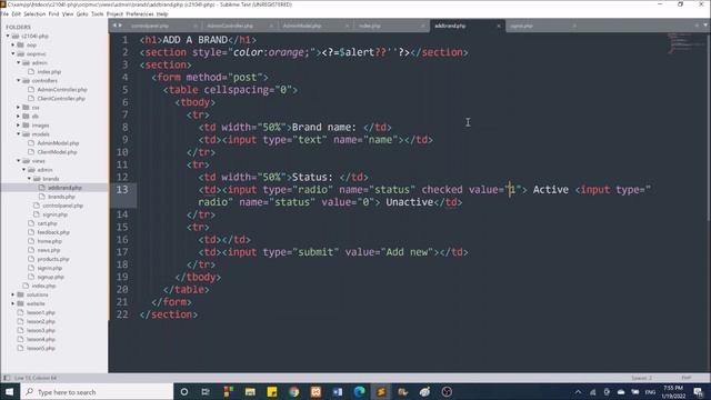 PHP-C2104L: OOP MVC - Thêm mới, update và delete hãng sản xuất trong Admin смотреть онлайн