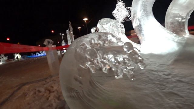 Горка парк, ледовый городок и скульптуры в г Салехард 2018 смотреть онлайн