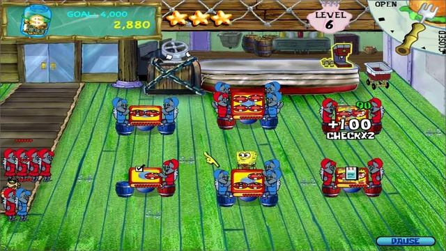 SpongeBob SquarePants Diner Dash - Level #6 - VIP Customer - Bubble Bass смотреть онлайн