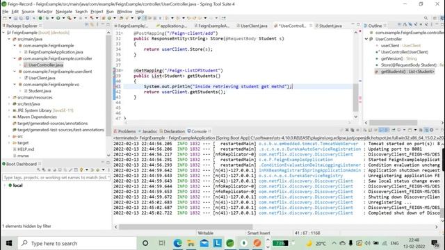 MS : Session 19: OpenFeign Communication with Server Retrieve student details смотреть онлайн