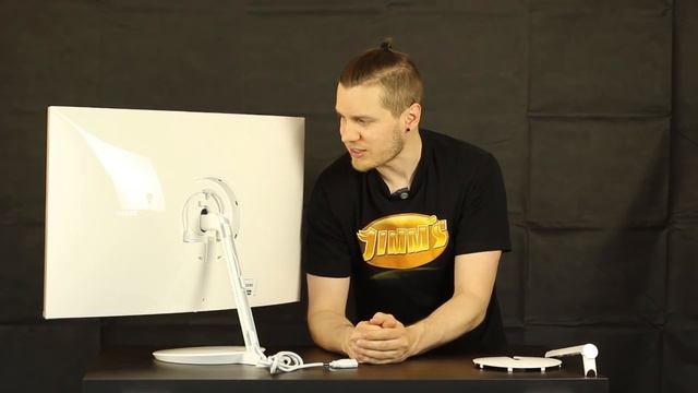 Samsung CH711 31,5" curved quantum dot monitor unboxing смотреть онлайн