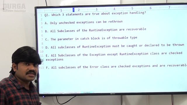 Java Exception Handling || Q2. Exception Handling Practice Questions & Explanation || by Durga смотреть онлайн