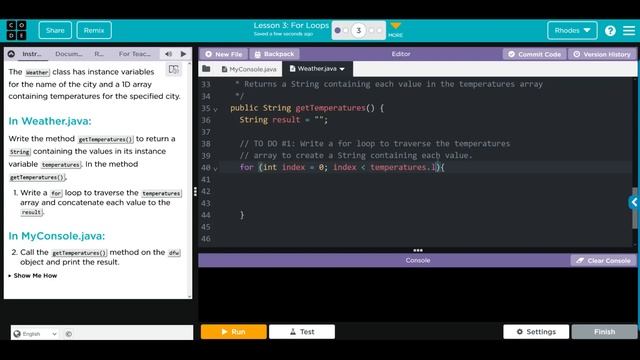 AP CS A - Code.org: Unit 3: Lesson 3 #3 A (2022) смотреть онлайн