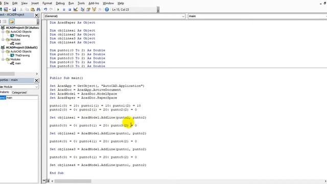 How to draw lines in autocad using VBA macro смотреть онлайн