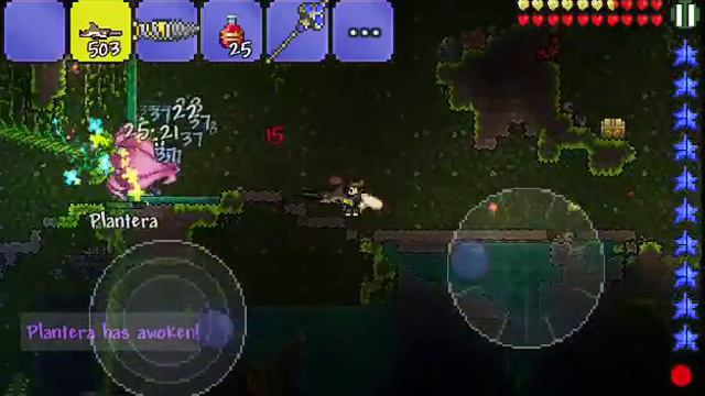 How to defeat Plantera easy in 47 seconds or less [Terraria Mobile] 1.2.12785 смотреть онлайн