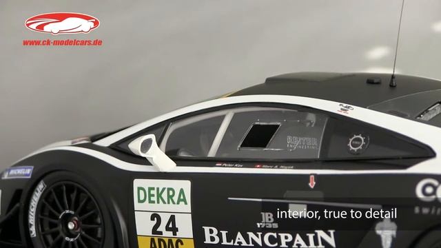 Ck-modelcars-video: Lamborghini Gallardo LP600+ GT3 #24 GT Masters 2011 Hayek, Kox Minichamps