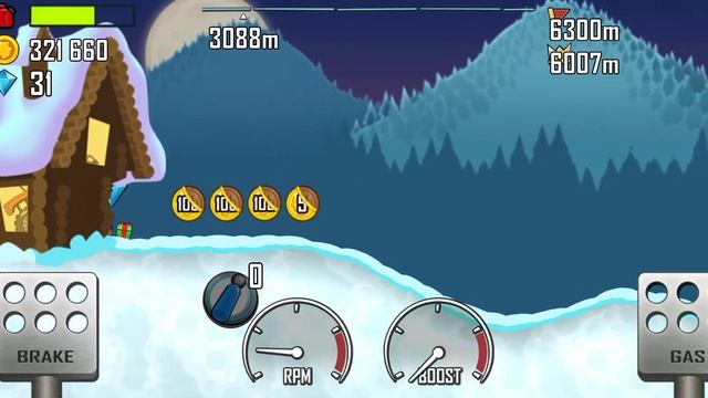 Проехал 5100 метров на карте Северный Полюс в Hill Climb Rasing смотреть онлайн