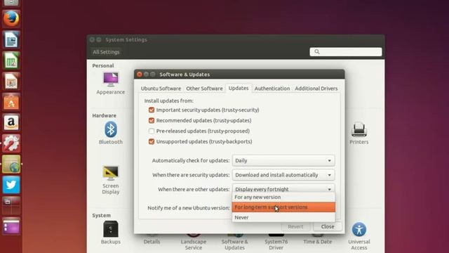 17-Software updater - Ubuntu 14.04 Tutorial смотреть онлайн