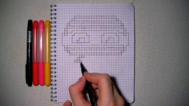 Как рисовать Мумию по клеточкам #pixelvideo смотреть онлайн