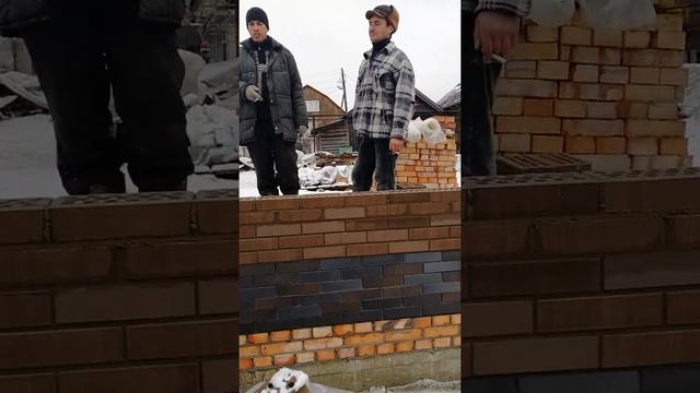 Строительство дома. Коричневый кирпич 1НФ завода "Керма" в деле. смотреть онлайн