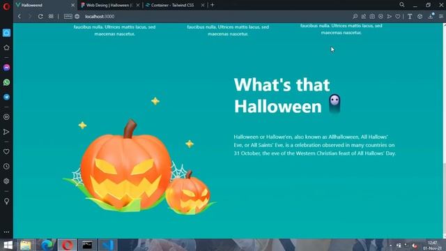 Halloweend Website - Figma to Vuejs and TailwindCSS (Speed Coding) смотреть онлайн