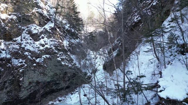 Ущелье плачущих душ в Приморском крае | Каньон Медовый Лис | Февраль 2023 | 4K смотреть онлайн