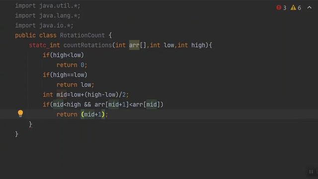 Find the Rotation Count in Rotated Sorted array in Java смотреть онлайн