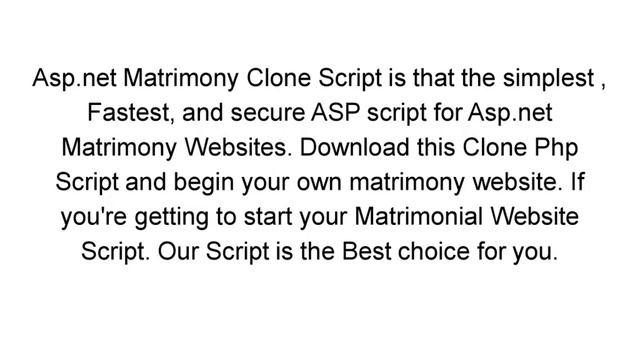 Matrimony Script PHP READYMADE SCRIPT смотреть онлайн