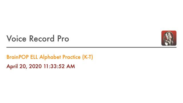 BrainPOP ELL Alphabet Practice (K-T) смотреть онлайн