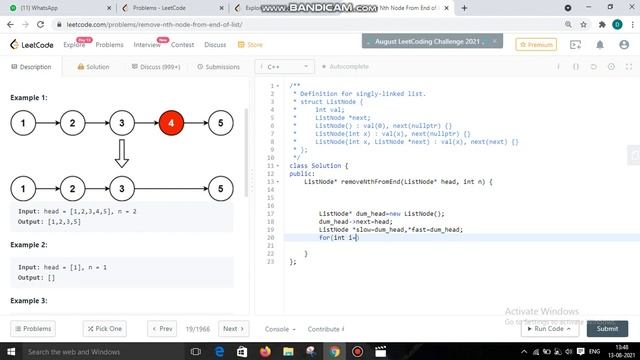 Leetcode- 19 Remove Nth Node From End of List **Clear Explanation for Beginners** смотреть онлайн