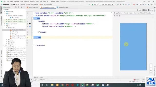 Android Development Tutorial 7.2 Design rounded corners of Buttons смотреть онлайн