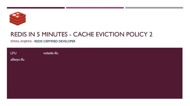Redis in 5 minutes - Cache Eviction Policy 2 смотреть онлайн