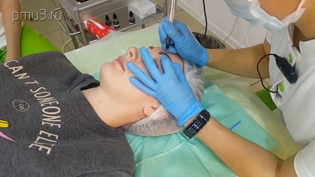 Permanent Makeup Tutorial: Eyebrows Dense Shading / Обучение татуажу: плотная растушевка бровей смотреть онлайн