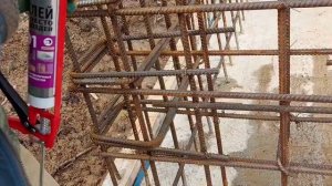 Устройство рабочего шва бетонирования.Применение самонабухающего профиля.