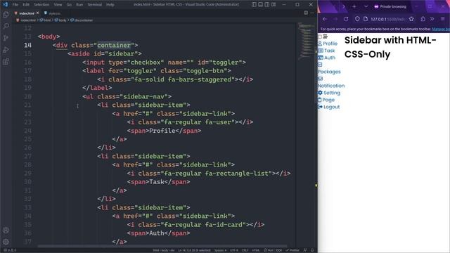 Sidebar Menu Using CSS Only | Responsive Sidebar Using HTML CSS | Sidebar Using CSS Only смотреть онлайн
