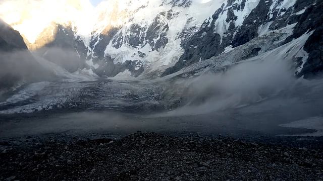 Туманы над ледником Мижирги, ускоренная съемка / Mists over the Mijirgi Glacier, Fast Track смотреть онлайн