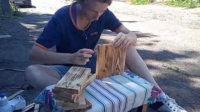 Горшок для цветка из вагонки