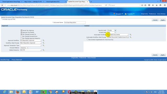 Oracle Purchasing Document Security Level التحكم في مستوي الأمان علي مستوي مستندات المشتريات смотреть онлайн