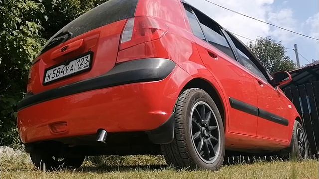 Hyundai Getz. Выхлоп Saab
