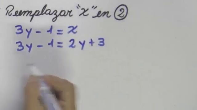 Sistema de ecuaciones | x - 3 = 2y | 3y - 1 = x | Método de sustitución | Ejercicio 1 смотреть онлайн