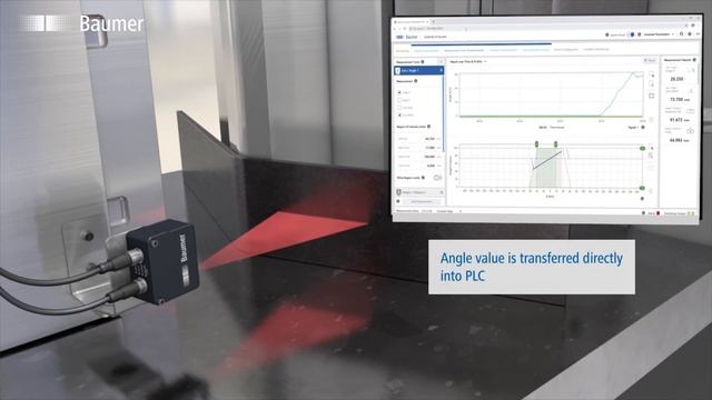 Baumer | Measurement of a bending angle for a metal part with profile sensor OX200 смотреть онлайн