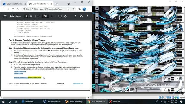 Tutorial DevNet - 8.6.7 Lab - Construct a Python Script to Manage Webex Teams.docx смотреть онлайн