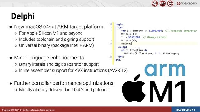 RAD Studio 11 : Delphi Language and macOS ARM смотреть онлайн