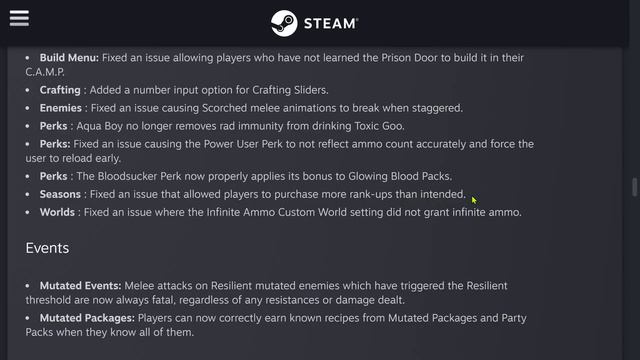 PATCH NOTES! QoL & Fixes - 18 April 2023 - Fallout 76 смотреть онлайн