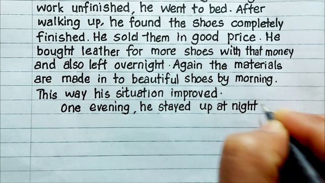 Story: The Elves and The Shoemaker | Story Writing | English story | Story | Handwriting practice смотреть онлайн