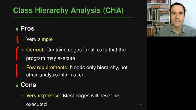 Lecture "Call Graph Analysis (Part 2, CHA and RTA)" of "Program Analysis" смотреть онлайн