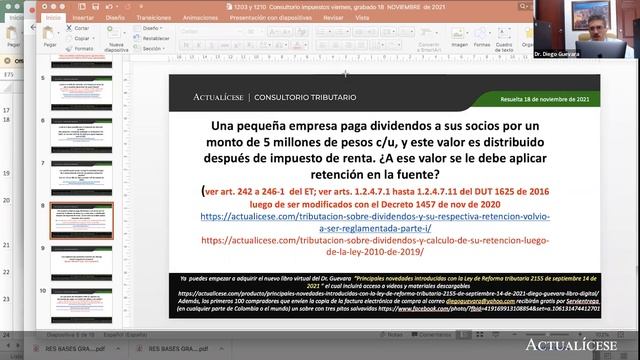 Retención En La Fuente Sobre Dividendos Distribuidos A Socios