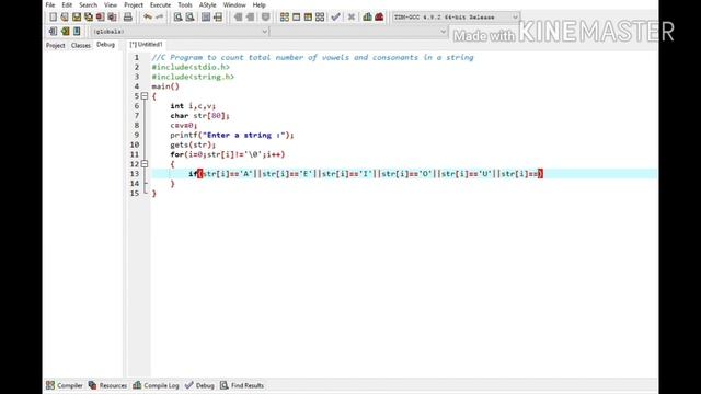 C Programming- Count total number of vowels and consonants in a string смотреть онлайн