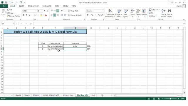 Excel String Functions MID, LEN Simple Explanation in Tamil. смотреть онлайн