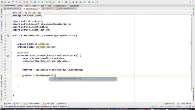 how to change drawable shape color runtime in android смотреть онлайн