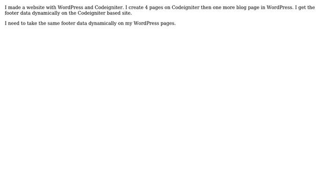 Wordpress: How to get dynamic data on wordpress form codeigniter? смотреть онлайн