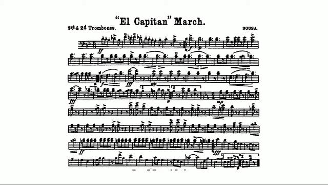 El Capitan March: 1st and 2nd Trombone: John Philip Sousa смотреть онлайн