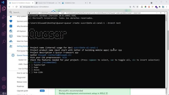 #01 Quasar v.2 Framework UI con Vue v.3 - Instalación a través de Quasar CLI смотреть онлайн
