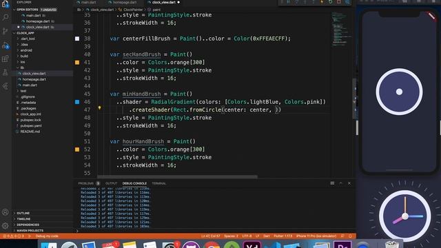 Flutter Custom Painter Tutorial || Clock App (Episode-1) смотреть онлайн