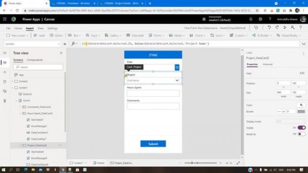 Connect two SharePoint List in One Power Apps Form