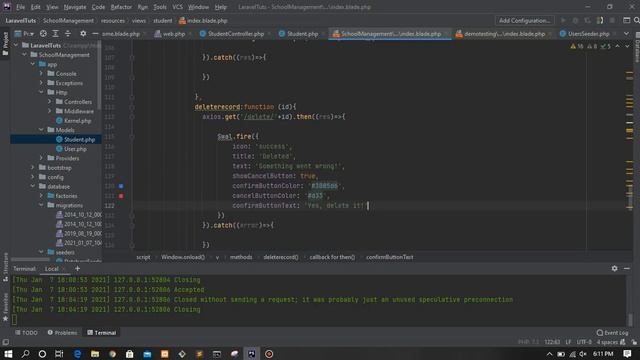 Delete records from php myadmin in laravel vue смотреть онлайн